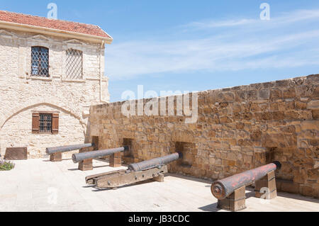 Intérieur de l'époque médiévale, château de Larnaca, Larnaca Avenue Athenon, district de Larnaca, République de Chypre Banque D'Images