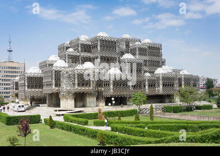 La Bibliothèque nationale du Kosovo, de l'Université de Pristina, Pristina, République du Kosovo Banque D'Images