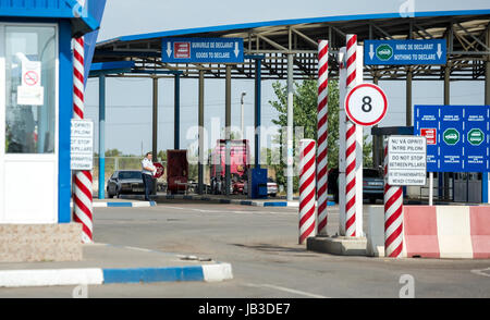 Tudora, République de Moldova, de passage Moldavian-Ukrainian Banque D'Images