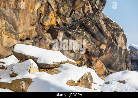 Teufelsmauer Hiver im Harz Banque D'Images