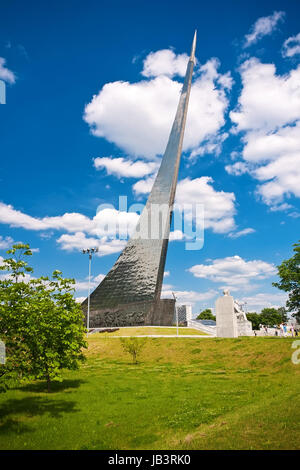 Conquérants de l'espace Monument à Moscou, Russie Banque D'Images