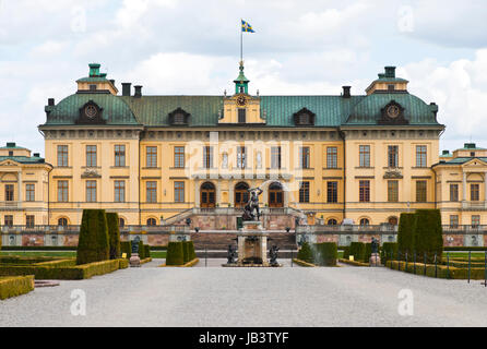 Drottningholm, Suède : la famille royale résidence permanente, Drottningholm palace près de Stockholm, Suède. Banque D'Images