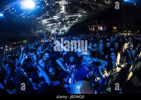 Milan, Italie. Le 08 juin, 2017. Death metal américain Slayer effectue en direct. Credit : Mairo Cinquetti/Pacific Press/Alamy Live News Banque D'Images