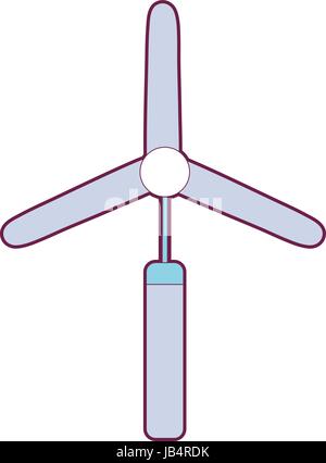 L'écologie de l'industrie éolienne à la protection du générateur Illustration de Vecteur