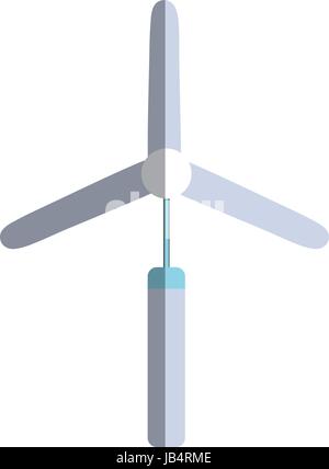 L'écologie de l'industrie éolienne à la protection du générateur Illustration de Vecteur