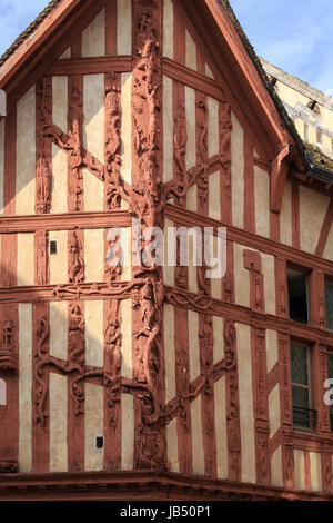 La France, l'Yonne (89), Joigny, la maison de l'Arbre de Jessé // France, Yonne, Joigny, maison à l'arbre de Jessé Banque D'Images