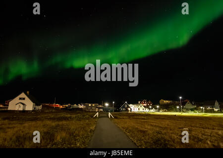 Northern Lights, à proximité du Groenland Nuuk, Octobre 2015 Banque D'Images