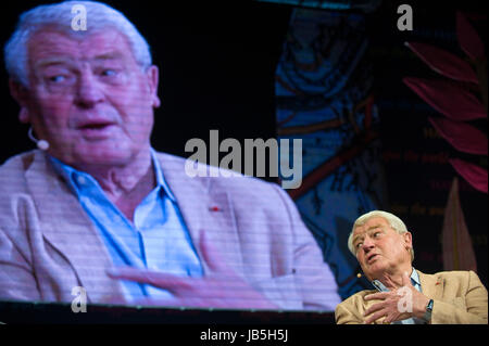 Paddy Ashdown, politicien britannique diplomate et auteur s'exprimant sur scène à hay festival de la littérature et des arts 2017, hay-on-wye, Powys, Wales, uk Banque D'Images