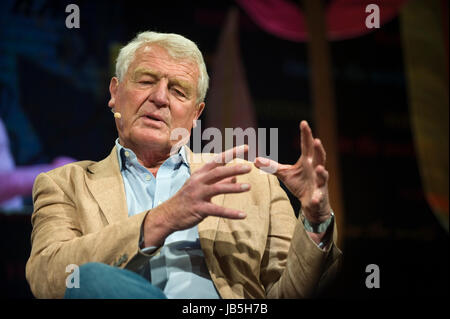 Paddy Ashdown, politicien britannique diplomate et auteur s'exprimant sur scène à hay festival de la littérature et des arts 2017, hay-on-wye, Powys, Wales, uk Banque D'Images