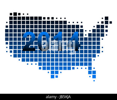 Karte der USA 2014 Banque D'Images