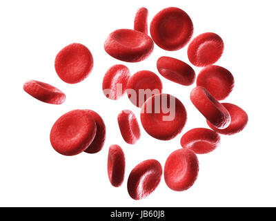 Rendu 3d illustration de globules rouges humains Banque D'Images