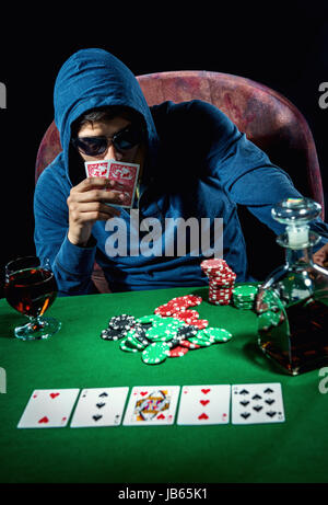 Joueur de poker Banque D'Images