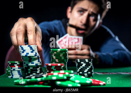 Joueur de poker Banque D'Images