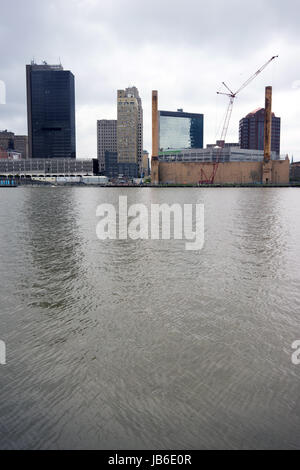 Un centre-ville de Toledo Ohio approches tempête Banque D'Images