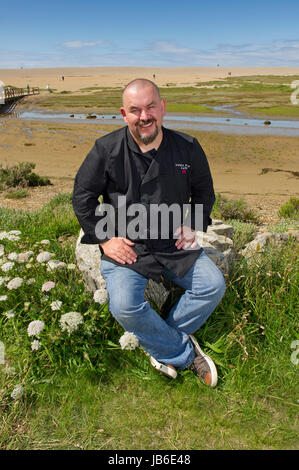 Cuisinier/restaurateur/auteur Matt Folas, qui a gagné en 2009 et Masterchef BBC possède désormais les Bramble Cafe, 2004/2005, Dorset, UK. Banque D'Images