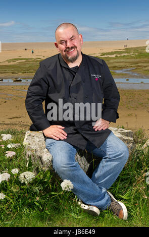 Cuisinier/restaurateur/auteur Matt Folas, qui a gagné en 2009 et Masterchef BBC possède désormais les Bramble Cafe, 2004/2005, Dorset, UK. Banque D'Images