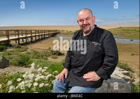 Cuisinier/restaurateur/auteur Matt Folas, qui a gagné en 2009 et Masterchef BBC possède désormais les Bramble Cafe, 2004/2005, Dorset, UK. Banque D'Images