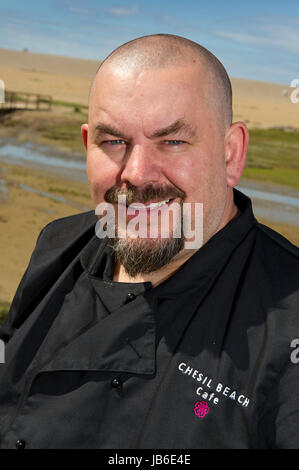 Cuisinier/restaurateur/auteur Matt Folas, qui a gagné en 2009 et Masterchef BBC possède désormais les Bramble Cafe, 2004/2005, Dorset, UK. Banque D'Images