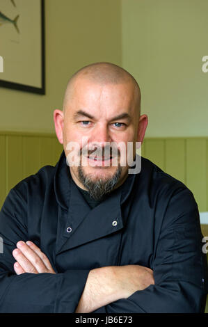 Cuisinier/restaurateur/auteur Matt Folas, qui a gagné en 2009 et Masterchef BBC possède désormais les Bramble Cafe, 2004/2005, Dorset, UK. Banque D'Images