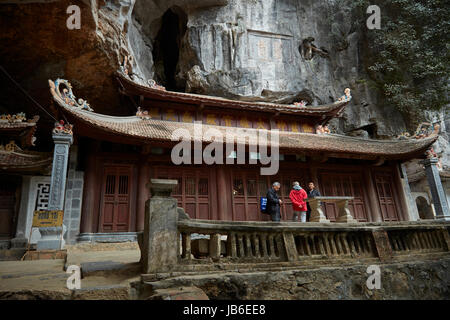 La Pagode Bich Dong et de grottes, (UNESCO World Herritage Area), près de Ninh Binh, Vietnam Banque D'Images