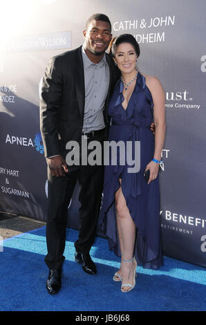 Los Angeles, Californie, USA. 8 juin, 2017.Yasiel Puig. La Fondation des Dodgers de Los Angeles, 3e gala annuel du diamant bleu au Dodger Stadium à Los Angeles.Credit : Birdie Thompson/AdMedia/ZUMA/Alamy Fil Live News Banque D'Images