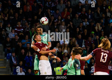 Riga, Lettonie. 9 juin, 2017. 09.06.2017. Qualification de la FIFA 2018. Latvia-Portugal. Riga, Lettonie. Credit : Gints Ivuskans/Alamy Live News Banque D'Images