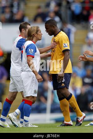 MICHEL SALGADO & VICTOR D'ANICHE Blackburn Rovers v Everton FC BLACKBURN EWOOD PARK ANGLETERRE 27 Août 2011 Banque D'Images