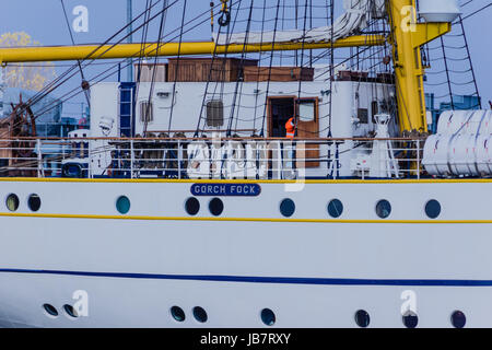 Le grand voilier de la marine allemande appelée Gorch Fock Banque D'Images