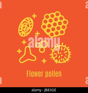 Le pollen, un produit des abeilles et l'apiculture. Illustration de Vecteur