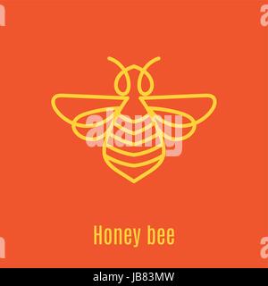 Vector illustration de l'icône de la ligne mince bâton de miel Illustration de Vecteur