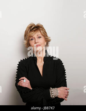 Session de portrait exclusif avec l'actrice Jane Fonda à Beverly Hills le 10 avril 2005. Photo par Francis Specker Banque D'Images