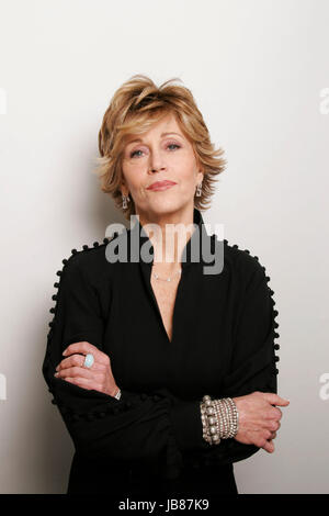 Session de portrait exclusif avec l'actrice Jane Fonda à Beverly Hills le 10 avril 2005. Photo par Francis Specker Banque D'Images