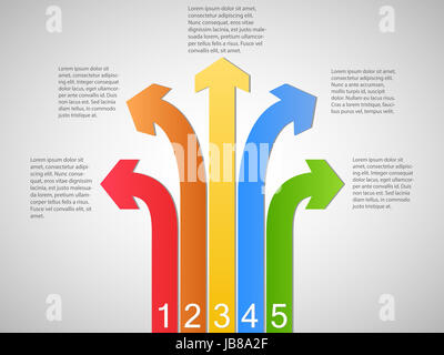 Image d'infographies colorées des bannières avec texte modifiable. Banque D'Images