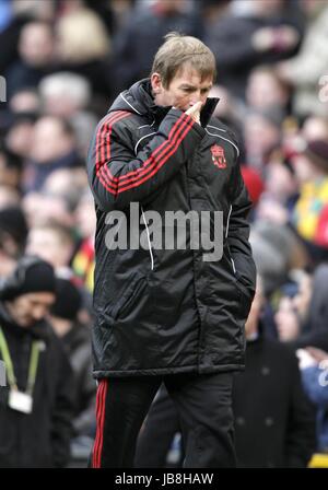 KENNY DALGLISH LIVERPOOL V MANCHESTER UNITED OLD TRAFFORD MANCHESTER EN ANGLETERRE 09 Janvier 2011 Banque D'Images