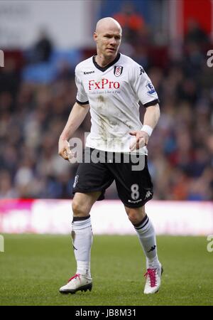 ANDREW JOHNSON FC Fulham FC Fulham VILLA PARK BIRMINGHAM ENGLAND 05 Février 2011 Banque D'Images