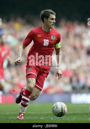 AARON RAMSEY Wales Wales & ARSENAL FC Arsenal FC MILLENIUM STADIUM Cardiff au Pays de Galles 26 Mars 2011 Banque D'Images