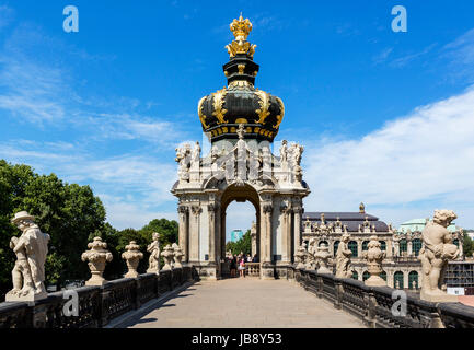 Le Palais Zwinger, Dresde, Saxe, Allemagne Banque D'Images