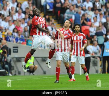 KENWYNE JONES CÉLÈBRE 3E G Stoke City FC STADE DE WEMBLEY Londres Angleterre 17 Avril 2011 Banque D'Images
