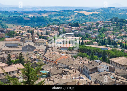 Vue panoramique de Amelia. L'Ombrie. L'Italie. Banque D'Images