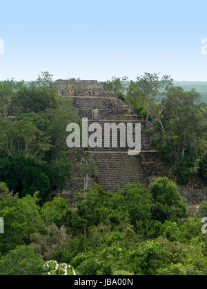 Temple de Calakmul, un site archéologique maya dans l'État mexicain de Campeche Banque D'Images