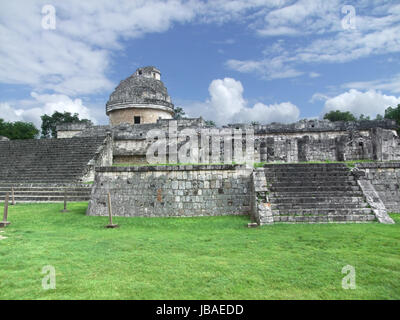 El Caracol templein Chichen Itza l'observatoire site archéologique dans la région de Yucatan, Mexique Banque D'Images