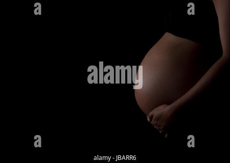 Femme enceinte asiatique Banque D'Images