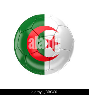 3d soccer ball avec drapeau Algérie Banque D'Images