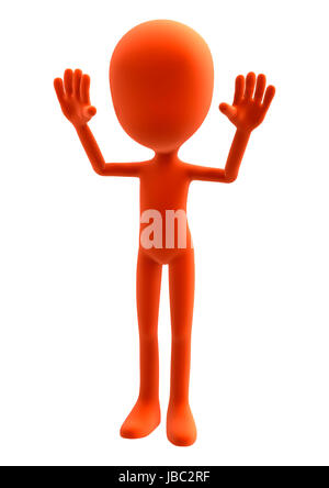 Rendu 3D d'un résumé de l'article figure isolé sur fond blanc Banque D'Images