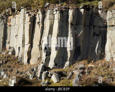 Image de l'ancienne carrière de basalte dans les Monts Métallifères Banque D'Images