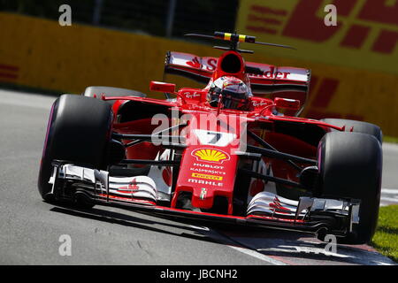 Montréal, Canada. 10 Juin, 2017. Sport Automobile : Championnat du Monde de Formule 1 de la FIA 2017, Grand Prix du Canada, # 7 Kimi Raikkonen (FIN, la Scuderia Ferrari), 09.06.2017. Utilisation dans le monde entier | Credit : dpa/Alamy Live News Banque D'Images