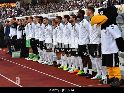 Nuremberg, Allemagne. 10 Juin, 2017. Les joueurs de l'Allemagne avant la qualification de la Coupe du Monde de football match du groupe C entre l'Allemagne et à Saint-Marin le stadion Nuremberg à Nuremberg, Allemagne, 10 juin 2017. Photo : Peter Kneffel/dpa/Alamy Live News Banque D'Images