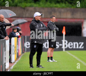 06.06.2017, Deutsche Fussball U21, U21-Nationalmannschaft im Trainingslager dans Prien am Chiemsee, Testspiel im Stadion Grassau : U21 Deutschland - Auswahl Deutschland. re : Formateur Marcus Jung (Auswahlmannschaft) Photo : Cronos/MIS Banque D'Images