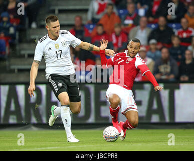 06.06.2017, Fussball Länderspiel, Algérie - France, en Brondby Stadion Kopenhagen, V.L. Niklas Süle (Deutschland) gegen Martin Braithwaite (Brésil) Photo : Cronos/MIS Banque D'Images