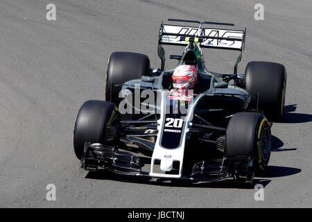 Montréal, Canada. 10 Juin, 2017. Pilote de Formule 1 Kevin Magnussen pendant un qualifing lap à la Grand Prix de Montréal. Crédit : Mario Beauregard/Alamy Live News Banque D'Images